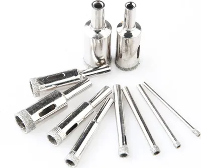Zdjęcie produktu dla Zestaw wierteł diamentowych 10 szt. Piła otworowa 3-18 mm do diamentowych powłok ze stali węglowej Szkło Ceramika Porcelana Płytki Cegła Marmur