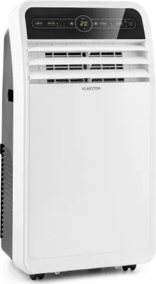 Produktbild von Klarstein Metrobreeze New York Smart 12k Mobile Klimaanlage – 12000 BTU, 35-59 m², App & Alexa Steuerung, 3-in-1 Kühlung, Ventilator & Entfeuchter,  A, Leise, Abluftschlauch, Weiß