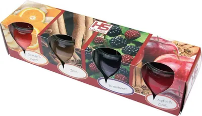 Immagine prodotto di Candela profumata Selezione di 4 confezioni in barattolo, lunga durata e profumo gradevole ( Winter Spice )