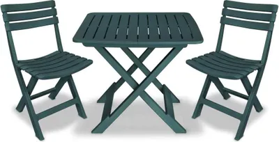 Obrázek produktu pro 3dílný skládací bistro set plastový zelený