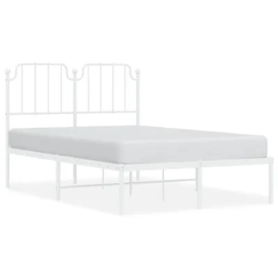 Immagine prodotto di vidaXL Struttura letto con testiera in metallo bianco 120x190 cm