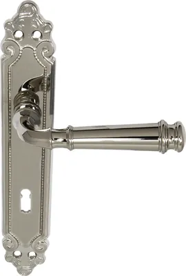 Produktbild von Massiv Messing Türbeschlag Olympus LS BB Edelstahlfarbig poliert Türdrücker