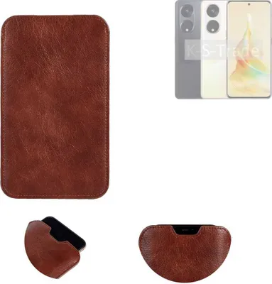 Produktbild von K-S-Trade Schutzhülle Handyhülle kompatibel mit Oppo Reno8 T Handytasche Kunstleder Sleeve in braun
