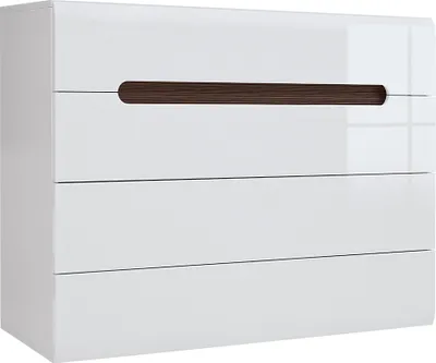 Produktbild von Kommode Darrel mit 4 Schubladen, Weiß, 105cm