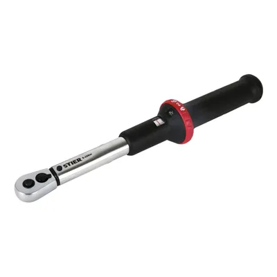 Produktbild von STIER Drehmomentschlüssel mit Umschaltknarre 1/4 Zoll, Aufnahme 5 - 25 Nm, hohe Auslösegenauigkeit, Umschaltfunktion, Auslösesignal, Vierkantantrieb, DIN 3120