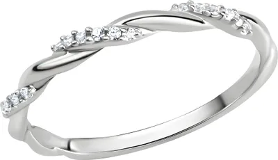 Produktbild von V Ring 925/- Sterling Silber weiß 052 (16,6) Zirkonia weiß 371270321R