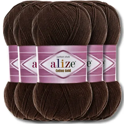 Produktbild von Alize 5x 100g Baumwolle Gold Wolle, Uni, Häkeln, Stricken (92)