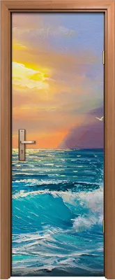 Produktbild von Türposter 70x200 cm Türaufkleber Türtapete Türfolie Klebefolie Kunst Malerei Meer Landschaft