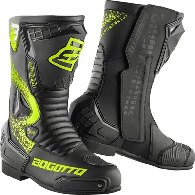 Zdjęcie produktu dla Buty motocyklowe Bogotto Losail Evo, czarny/niebiesko-żółty, 48
