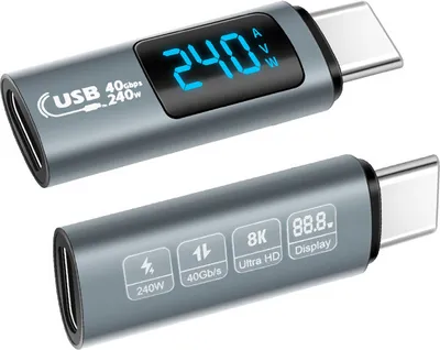 Produktbild von INF USB4 Digitalanzeige-Adapter: 240W, 40Gbps Datentransfer Blau
