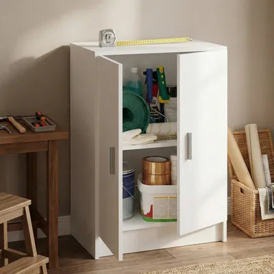 Produktbild von Multifunktionsschrank 2 Türen - Weiß 37x80h cm
