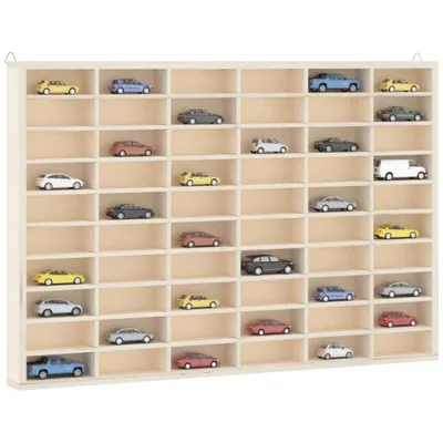 Produktbild von "Spring Sale"Sammlervitrine aus Holz mit 60 Fächern 60x4,5x40,5cm Promotion211970 - Wandregale