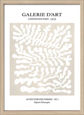 Produktbild von Gerahmtes Bild Papier Decoupes I 53x73 cm