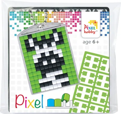Produktbild von PRACHT Pixel Schlüsselring Set Zebra