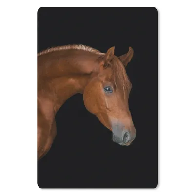 Produktbild von MuchoWow® Mauspad Mousepad Pferd - Schwarz - Tier 18x27 cm - Mousepads - Maus Mat - Pad - Mausunterlage