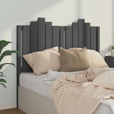Produktbild von The Living Store Kopfteil Grau 126x4x110 cm Massivholz Kiefer