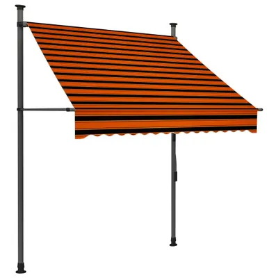 Immagine prodotto di vidaXL Tenda da sole retrattile a comando manuale con LED 150 cm arancione marrone