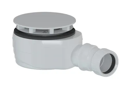 Produktbild von Polysan Duschwannensiphon, Durch. 90mm, DN40, Niedrig, Weiß Abdeckung