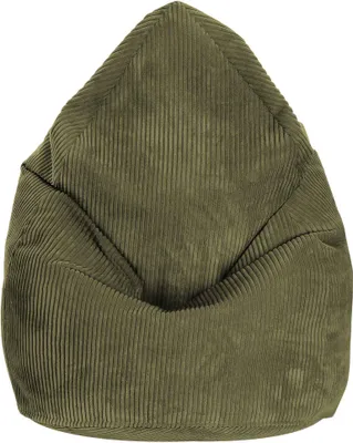 Immagine prodotto di Dreamroots Bean Bag 80x80x120cm con schienale e copertura cuscino da pavimento Bubibag beanbag con imbottitura beanbag Dark Olive