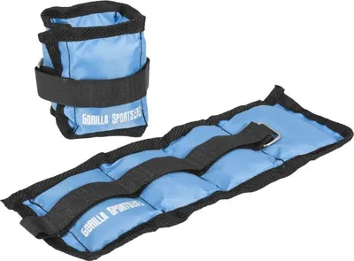 Produktbild von GORILLA SPORTS® Gewichtsmanschetten - Set 10kg, Verstellbar - Fußgelenkgewichte, Armgewichte, Handgelenkgewichte, Handgelenk, Laufgewichte