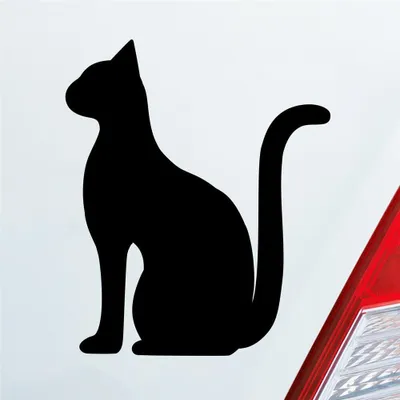 Produktbild von Auto Aufkleber Heilige Katze Holy Cat Heilig Ägypten Egypt Car 10x12 cm Schwarz Glanz Sticker Heckscheibenaufkleber