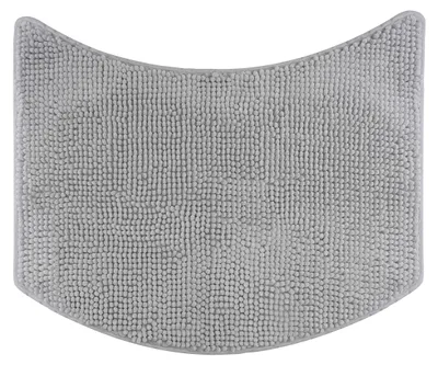 Immagine prodotto di Tappetino da bagno rotondo, diametro 55 cm, grigio, in chenille, antiscivolo, per bagno