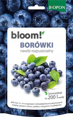 Zdjęcie produktu dla Nawóz rozpuszczalny do borówek BIOPON Bloom! 200G
