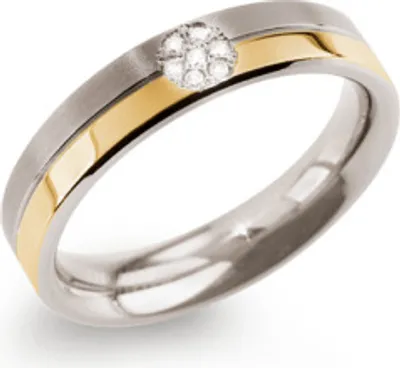 Produktbild von Boccia Damen Ring 0129-0652 aus Titan Brillanten Größe 52