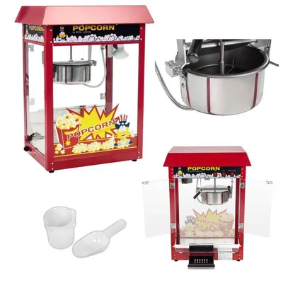 Imagen del producto de Máquina para palomitas de maíz – Máquina para snacks – Capacidad de 5-6 kg/hora – Recubrimiento antiadherente de teflón