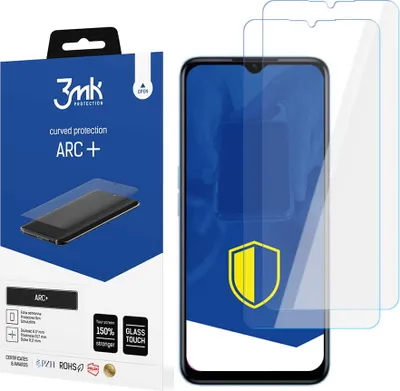 Produktbild von 3mk Display Schutzfolie ARC+ für Realme Narzo 50A Prime  0,17mm Self-Heal (2 Stück)