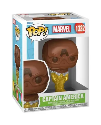 A Funko Pop! Captain America bobblehead figure in its packaging.