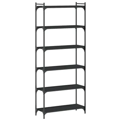 Zdjęcie produktu dla vidaXL Regał na książki 6 półek czarny 80x30x188 cm Materiał drewnopochodny