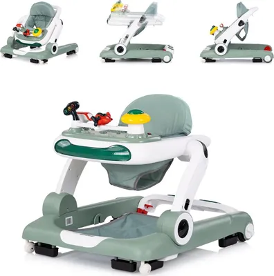 Obrázok produktu pre Chipolino chodítko Little Explorer 4 v 1, hudobný chodítko, kolieska, zelené