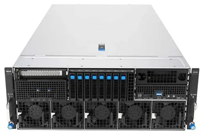 Produktbild von Platforma Asus Rack (4U) ESC8000A-E13X AMD EPYC 9005 (8xNVMe 2xM.2 2x10Gbe 8xQSFP IPMI R3200W)