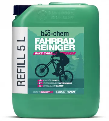 Produktbild von bio-chem Fahrradreiniger – 5 Liter - materialschonend - Premium Reinigungsmittel für das gesamte Fahrrad - Geeignet für alle Fahrradtypen, auch E-Bike, KI-generiertes Bild