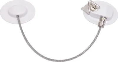 Produktbild von Kühlschrankschloss, Klebeschloss aus Zinklegierung Türschloss-Kit, Gefrierschrank, Fensterskabel, Selbstklebend Kindersicheres Sicherheitsschloss mit Schlüssel für empfindliche Artikel (Weiß 1PC)