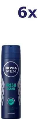 Produktbild von 6x Nivea Deospray Men - Fresh Ocean 150 ml