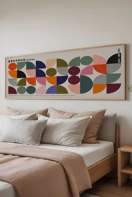 Image de Wallity, Artsmdfyty7-3370, Tableau décoratif encadré, multicolore, bois, 33 x 70 cm