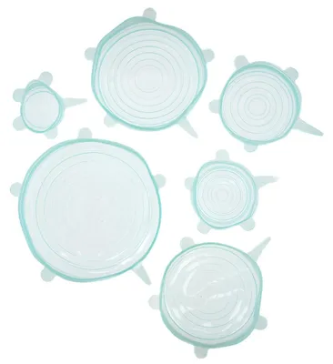 Productafbeelding van DUKA keukentoevoegingen, servies, serveeraccessoires, tafeldecoratie - Set van 6 flexibele siliconen deksels voor FIFFIG DUKA kookgerei