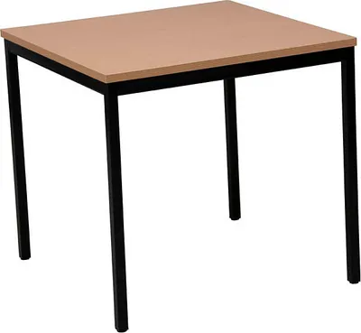 Produktbild von Gürkan Mehrzwecktisch buche quadratisch, Vierkantrohr schwarz, 60,0 x 60,0 x 75,0 cm