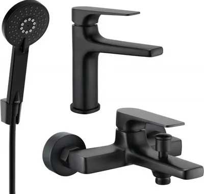Produktbild von Mexen Lynx R40 Badewannenset, Schwarz - 745903R40-70