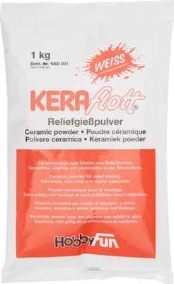 Produktbild von HobbyFun Keraflott odlievacia hmota biela na báze sadry 1000g