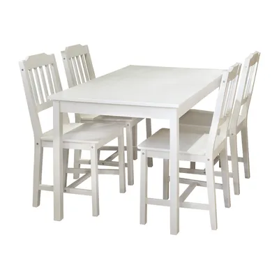 Obrázok produktu pre Stôl + 4 stoličky 8849 biely lak