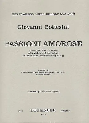 Image de Passione amorose pour 2 contrebasses et piano