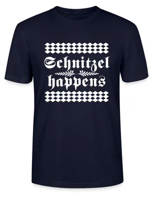 Produktbild von Spreadshirt Schnitzel Happens Uni Bio T-Shirt, M, Navy