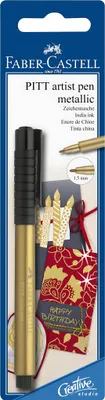 Obrázok produktu pre Faber-Castell 167397, Čierna, Zlato, Atrament na pigmentovej báze, 1,5 mm, Blistr, 1 kusov