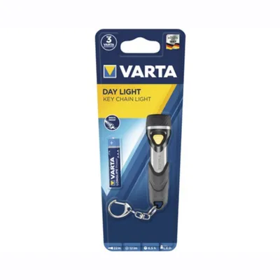 Productafbeelding van Varta 16605 101 421 LED-zaklamp met daglichtfunctie, sleutelhanger, zwart/zilver