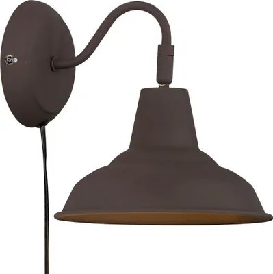 Produktbild von Nordlux Wandleuchte Andy Rost-Braun max. 15W E27 ohne Leuchtmittel mit Schalter