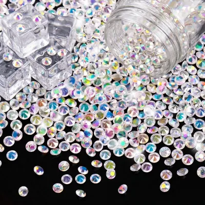 Acryl-Diamanten 2000 Stück, 4,5 mm, bunt, kristallklar, DIY-Deko