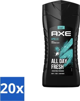 Produktbild von Axe - 3-in-1 Duschgel - Apollo, Salbei & Zedernholz - 250 ml - Vorteilspack - 20 Stücke
